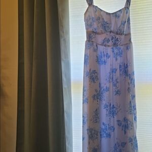 Grace Karin Blue and White Floral Dress